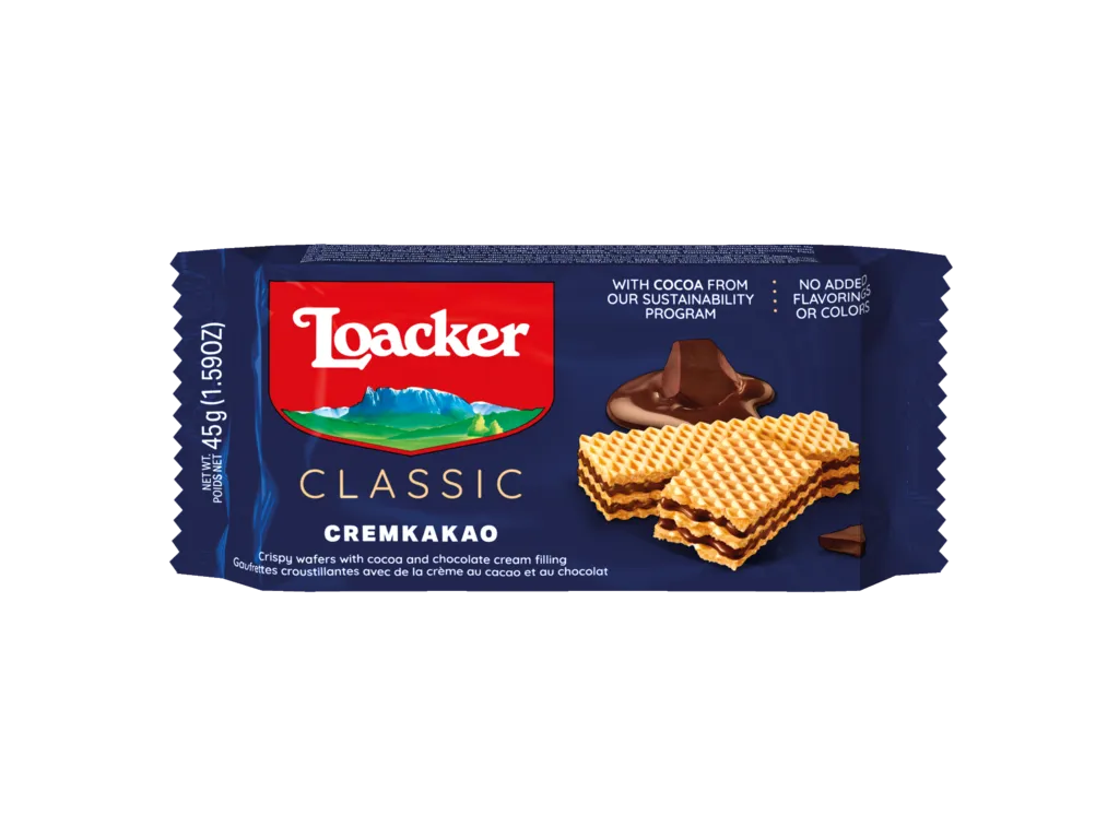 ВАФЛИ LOACKER CLASSIC CREMKAKAO 90г