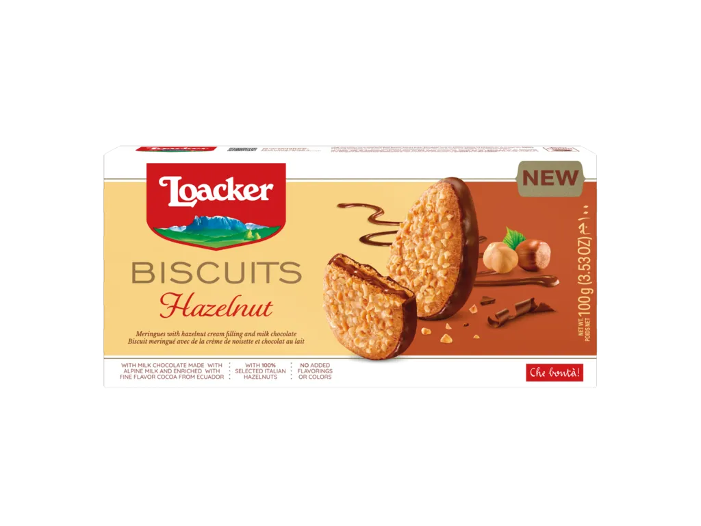 ПЕЧЕНЬЕ LOACKER BISCUITS HAZELNUT 100г