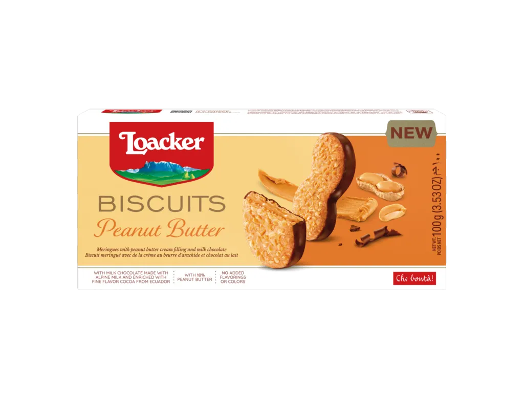 ПЕЧЕНЬЕ LOACKER BISCUITS PEANUT BUTTER 100г