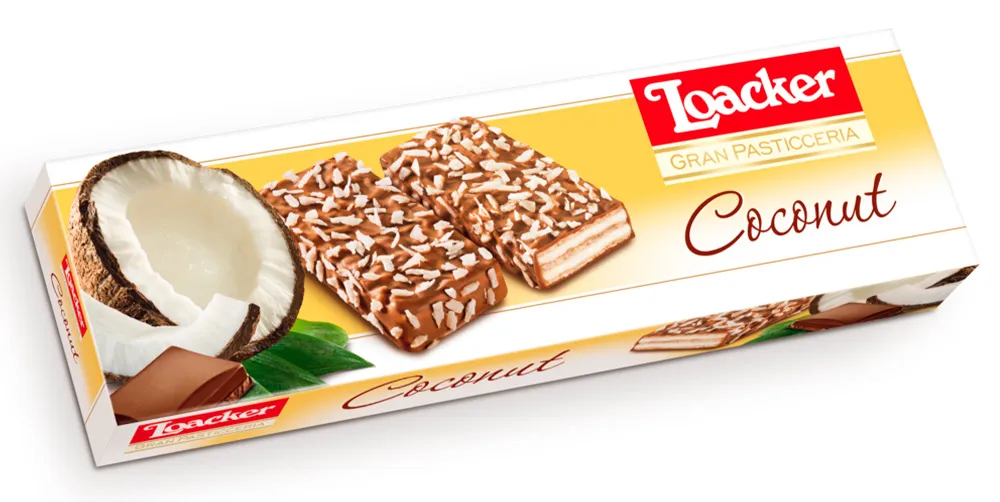 ВАФЛИ LOACKER PASTICCERIE COCONUT 100г