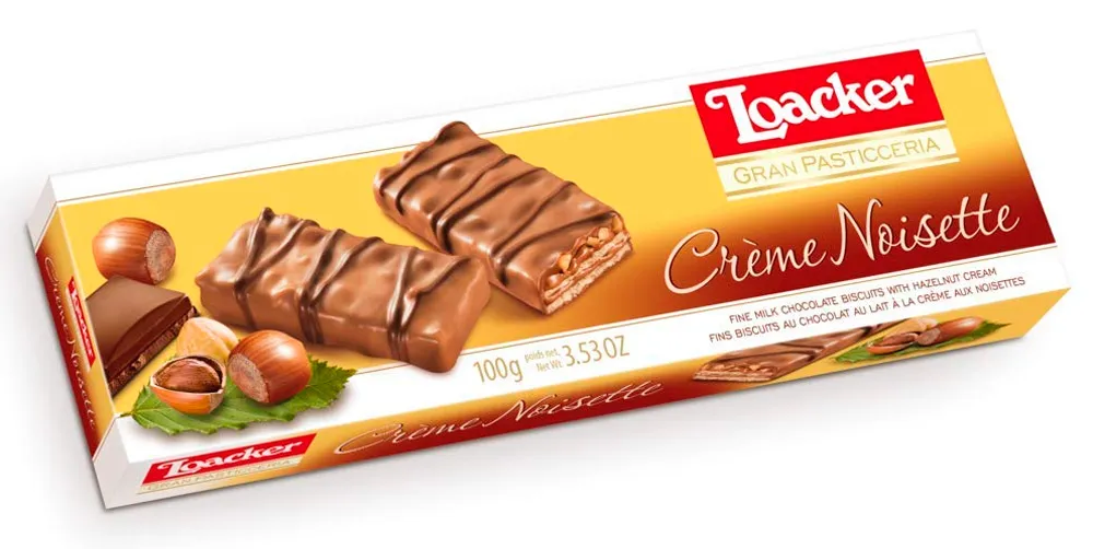 ВАФЛИ LOACKER PASTICCERIE CREME NOISETTE 100г