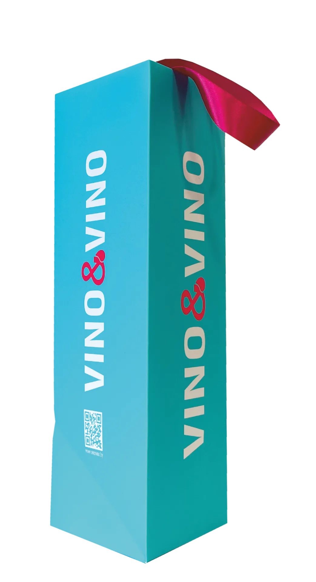 Пакет бумажный "бутылочный" 140*345 треугольное дно синий