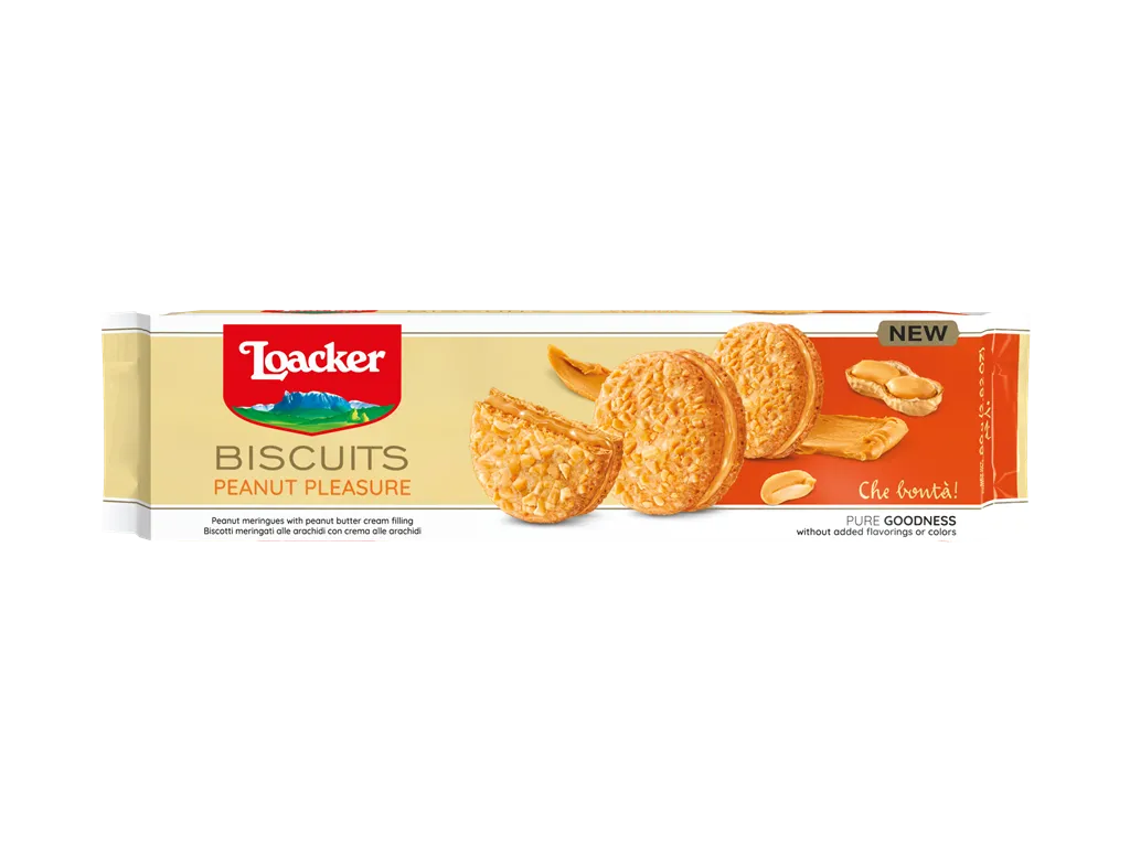 ПЕЧЕНЬЕ LOACKER BISCUITS PEANUT PLEASURE 80г