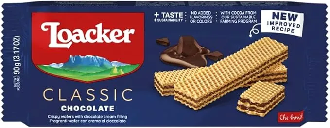 ВАФЛИ LOACKER CLASSIC CHOCOLATE 90г